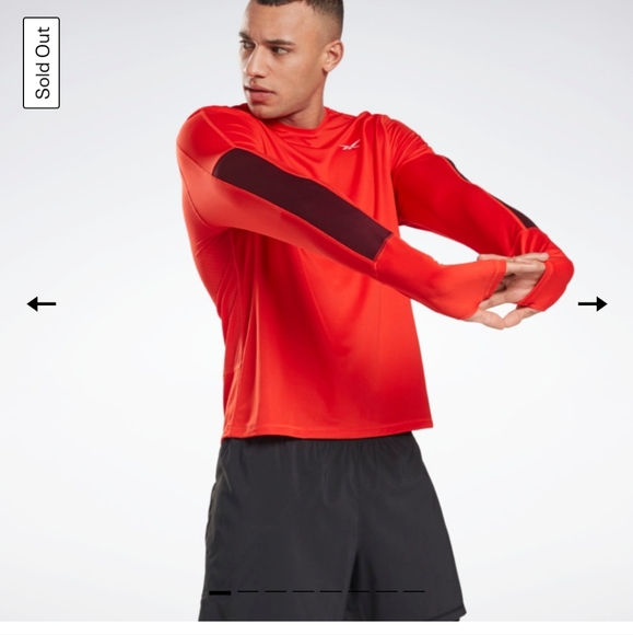 REEBOK -Running Essentials Long Sleeve Shirt Size Large - Picture 5 of 13